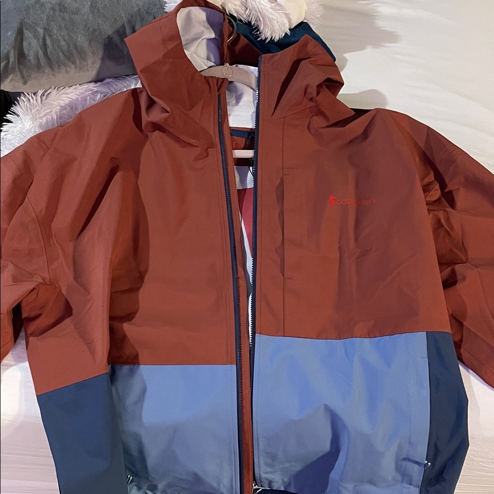 Cotopaxi Two-Tone Jacket in Rust and Blue